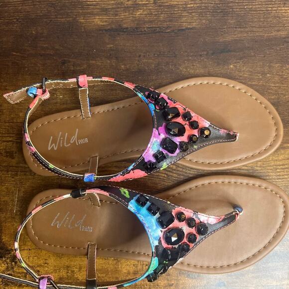 Wild Pair Sandals Frazier Black and Multi Color Style # BH2076027 - Picture 12 of 12